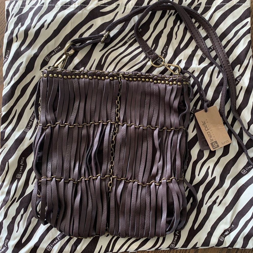 Genuine leather linea pelle crossbody bag